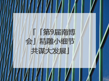 「第9届南博会」精雕小细节共谋大发展