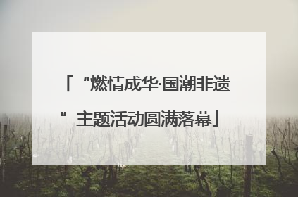 “燃情成华·国潮非遗”主题活动圆满落幕