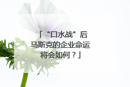 “口水战”后 马斯克的企业命运将会如何？