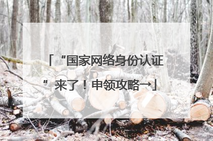 “国家网络身份认证”来了！申领攻略→