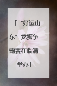 “好运山东”龙狮争霸赛在临清举办