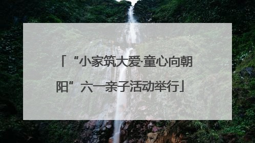 “小家筑大爱·童心向朝阳”六一亲子活动举行