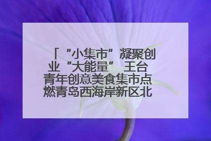 “小集市”凝聚创业“大能量” 王台青年创意美食集市点燃青岛西海岸新区北部新城夜经济