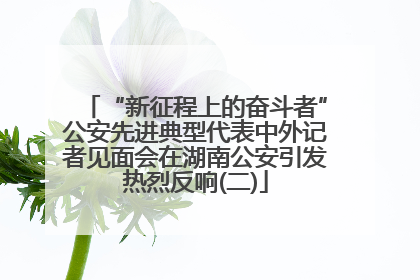 “新征程上的奋斗者”公安先进典型代表中外记者见面会在湖南公安引发热烈反响(二)