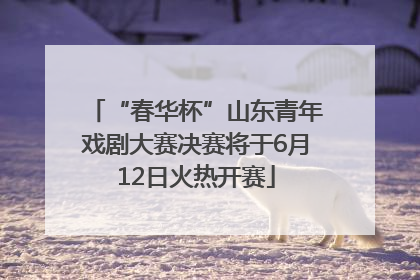 “春华杯”山东青年戏剧大赛决赛将于6月12日火热开赛