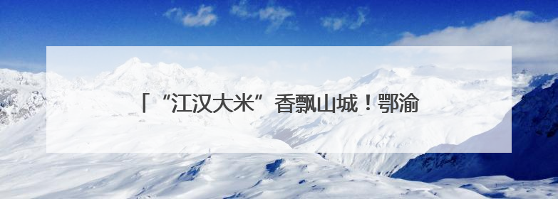 “江汉大米”香飘山城！鄂渝粮油合作签约14.7亿元