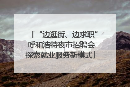 “边逛街、边求职” 呼和浩特夜市招聘会探索就业服务新模式