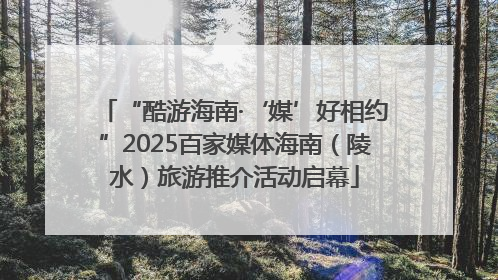 “酷游海南·‘媒’好相约”2025百家媒体海南（陵水）旅游推介活动启幕
