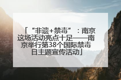 “非遗+禁毒”：南京这场活动亮点十足——南京举行第38个国际禁毒日主题宣传活动