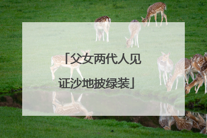 父女两代人见证沙地披绿装