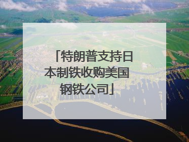 特朗普支持日本制铁收购美国钢铁公司