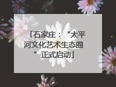 石家庄：“太平河文化艺术生态圈”正式启动