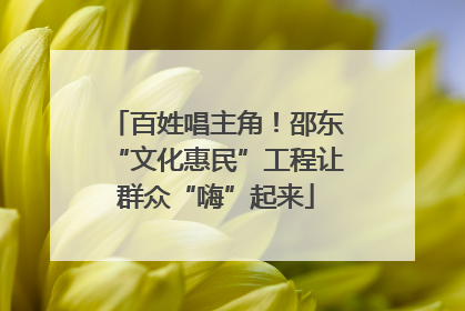 百姓唱主角！邵东“文化惠民”工程让群众“嗨”起来