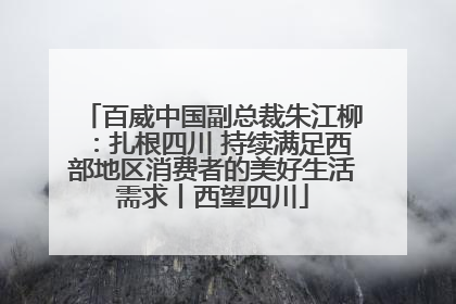 百威中国副总裁朱江柳：扎根四川 持续满足西部地区消费者的美好生活需求丨西望四川