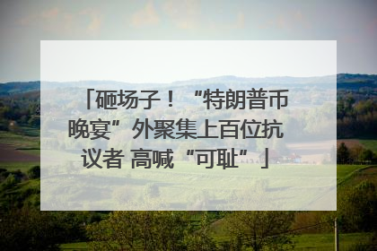 砸场子！“特朗普币晚宴”外聚集上百位抗议者 高喊“可耻”