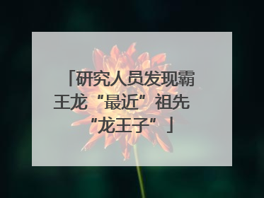 研究人员发现霸王龙“最近”祖先“龙王子”