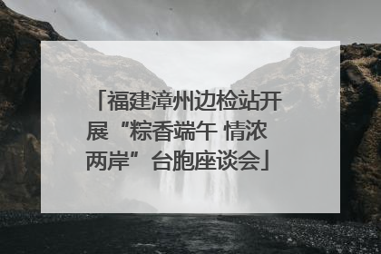 福建漳州边检站开展“粽香端午 情浓两岸”台胞座谈会