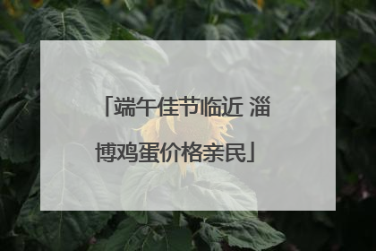 端午佳节临近 淄博鸡蛋价格亲民
