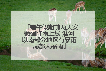 端午假期前两天安徽强降雨上线 淮河以南部分地区有暴雨局部大暴雨