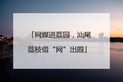 网媒进荔园，汕尾荔枝借“网”出圈