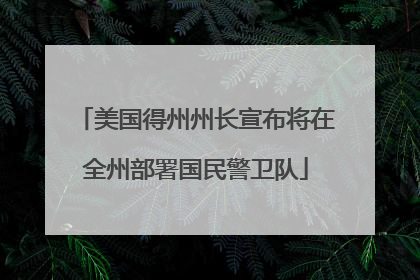 美国得州州长宣布将在全州部署国民警卫队