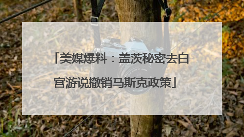 美媒爆料：盖茨秘密去白宫游说撤销马斯克政策
