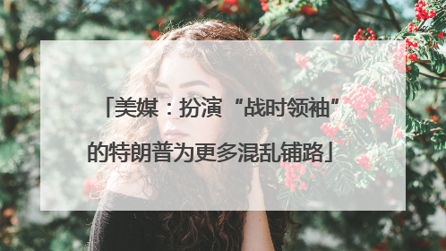 美媒：扮演“战时领袖”的特朗普为更多混乱铺路