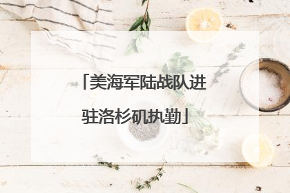 美海军陆战队进驻洛杉矶执勤