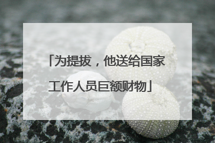 为提拔，他送给国家工作人员巨额财物