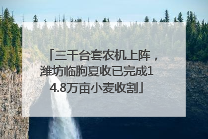 三千台套农机上阵，潍坊临朐夏收已完成14.8万亩小麦收割