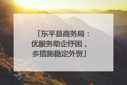 东平县商务局：优服务助企纾困，多措施稳定外贸