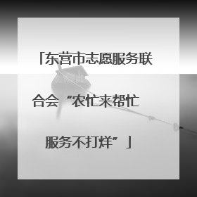 东营市志愿服务联合会“农忙来帮忙 服务不打烊”