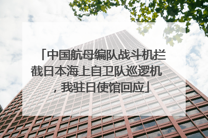 中国航母编队战斗机拦截日本海上自卫队巡逻机，我驻日使馆回应