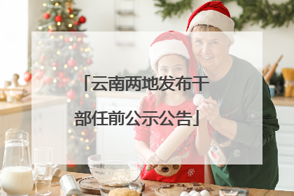 云南两地发布干部任前公示公告