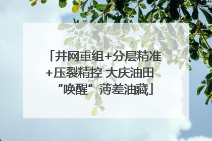 井网重组+分层精准+压裂精控 大庆油田“唤醒”薄差油藏