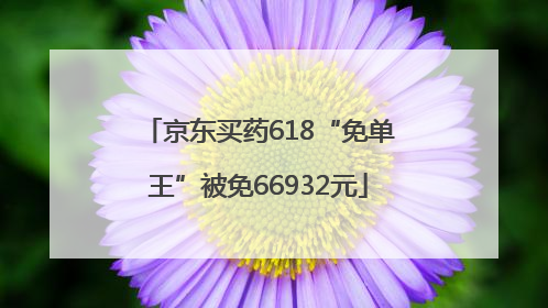 京东买药618“免单王”被免66932元