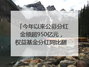 今年以来公募分红金额超950亿元，权益基金分红同比翻倍｜招财猫