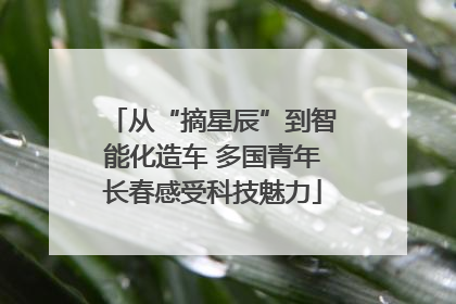 从“摘星辰”到智能化造车 多国青年长春感受科技魅力