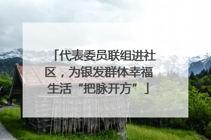 代表委员联组进社区，为银发群体幸福生活“把脉开方”
