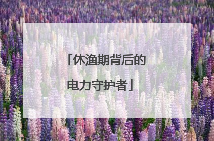 休渔期背后的电力守护者