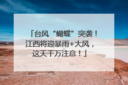 台风“蝴蝶”突袭！江西将迎暴雨+大风，这天千万注意！