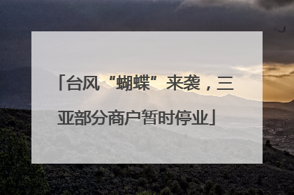 台风“蝴蝶”来袭，三亚部分商户暂时停业