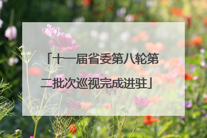 十一届省委第八轮第二批次巡视完成进驻