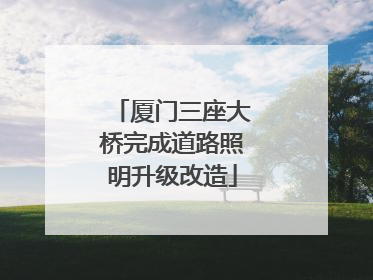 厦门三座大桥完成道路照明升级改造