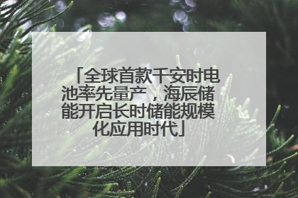 全球首款千安时电池率先量产，海辰储能开启长时储能规模化应用时代