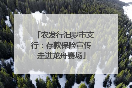 农发行汨罗市支行：存款保险宣传走进龙舟赛场