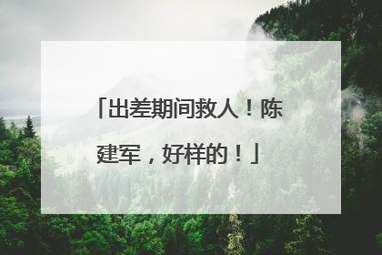 出差期间救人！陈建军，好样的！
