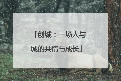创城：一场人与城的共情与成长