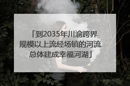 到2035年川渝跨界规模以上流经场镇的河流总体建成幸福河湖