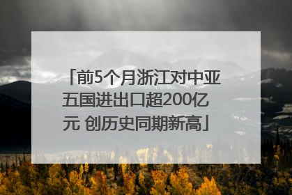 前5个月浙江对中亚五国进出口超200亿元 创历史同期新高
